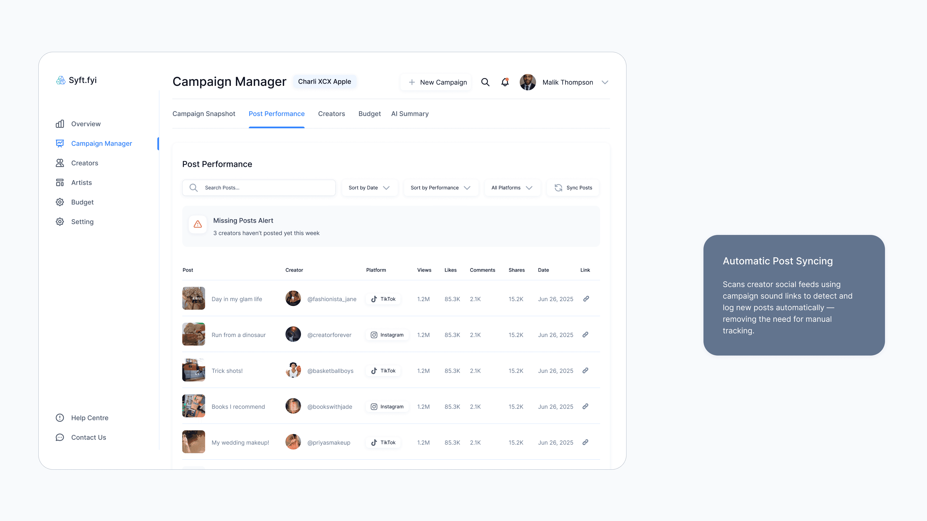 Creator and content management