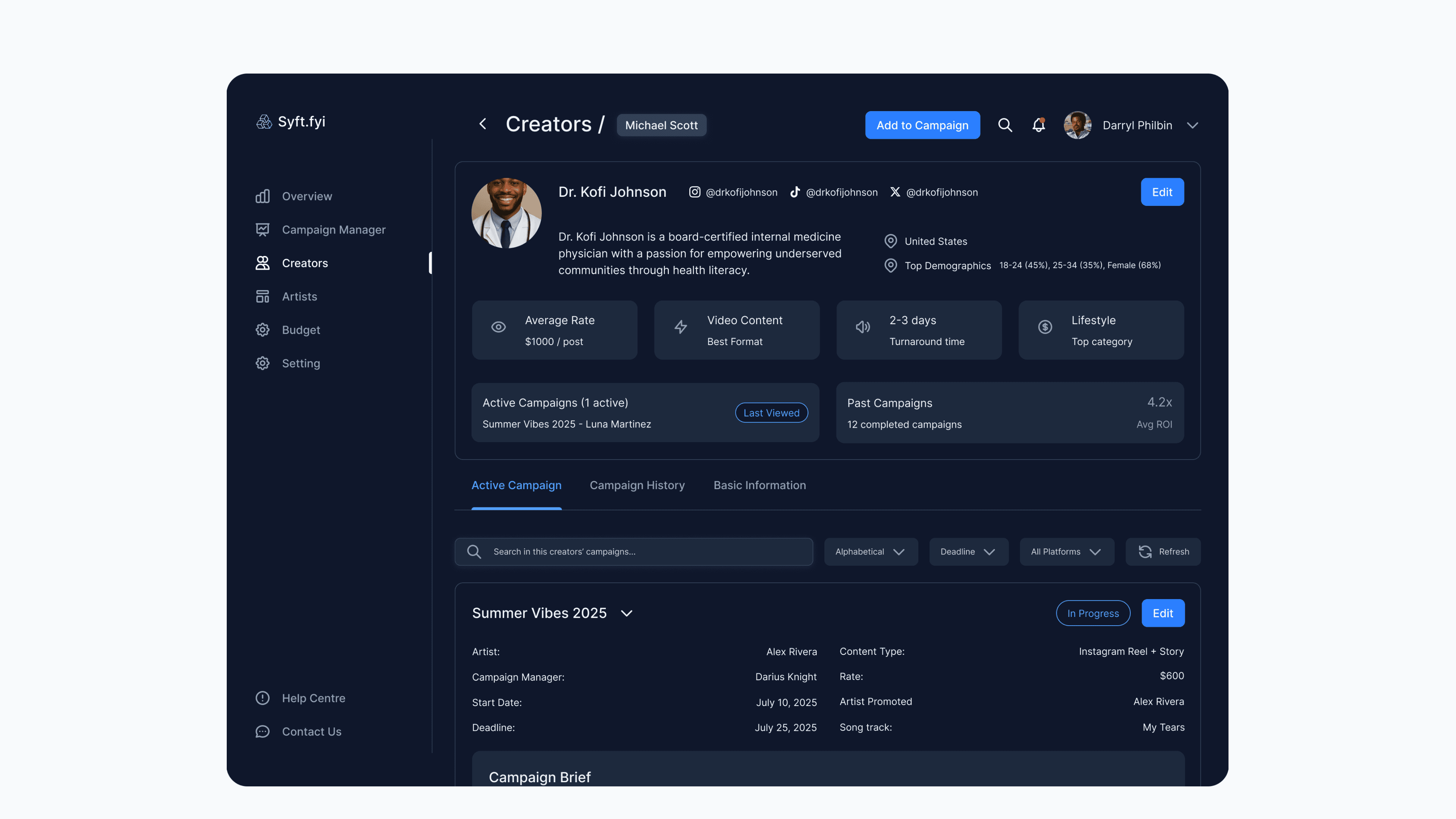Syft dark mode
